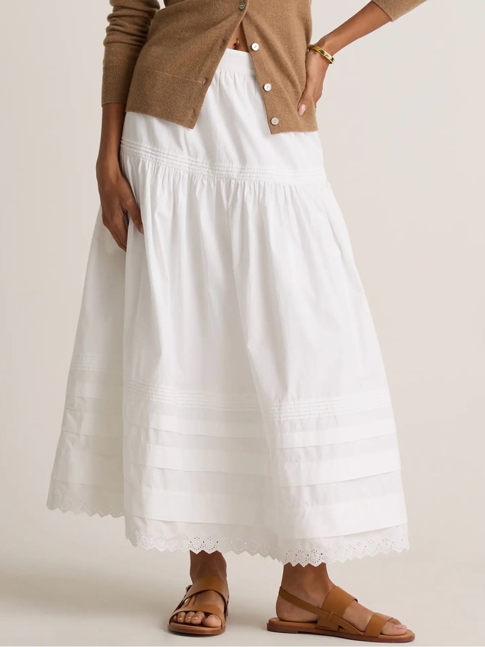 Quince White Maxi Skirt